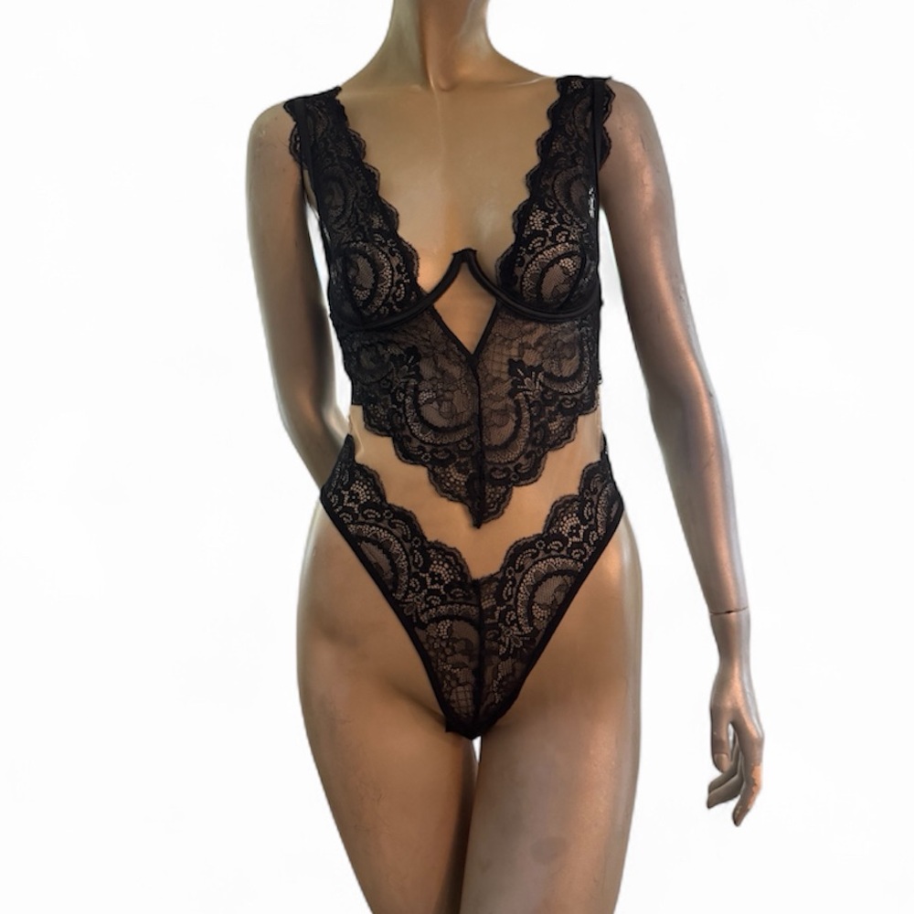 Oh La La Cheri Satin& Lace Teddy-NWT- Multiple Sizes!